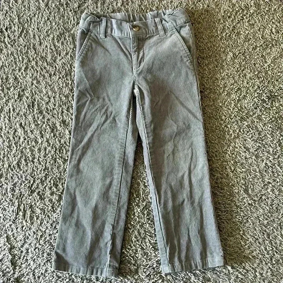 EUC Boys Janie & Jack Light Grey Corduroys, Size 4 - Picture 1 of 2